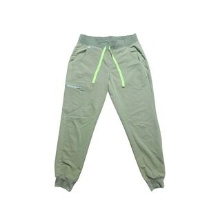 FIGS Technical Scrub Pants‎ Cargo Pockets Jogger Style Olive Green XS